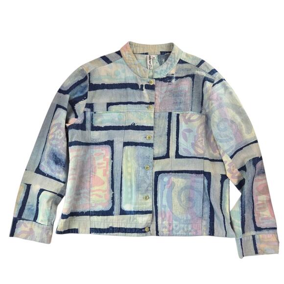 Winter Sun | Pastel, Art Print, Button Up Jacket| Size Medium - Picture 1 of 5